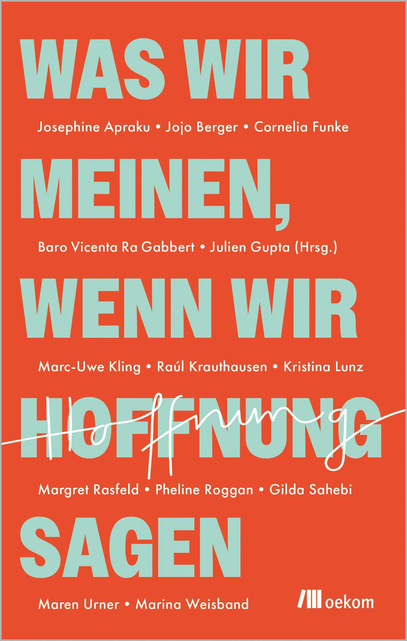 Buchcover "Was wir meinen, wenn wir Hoffnung sagen"