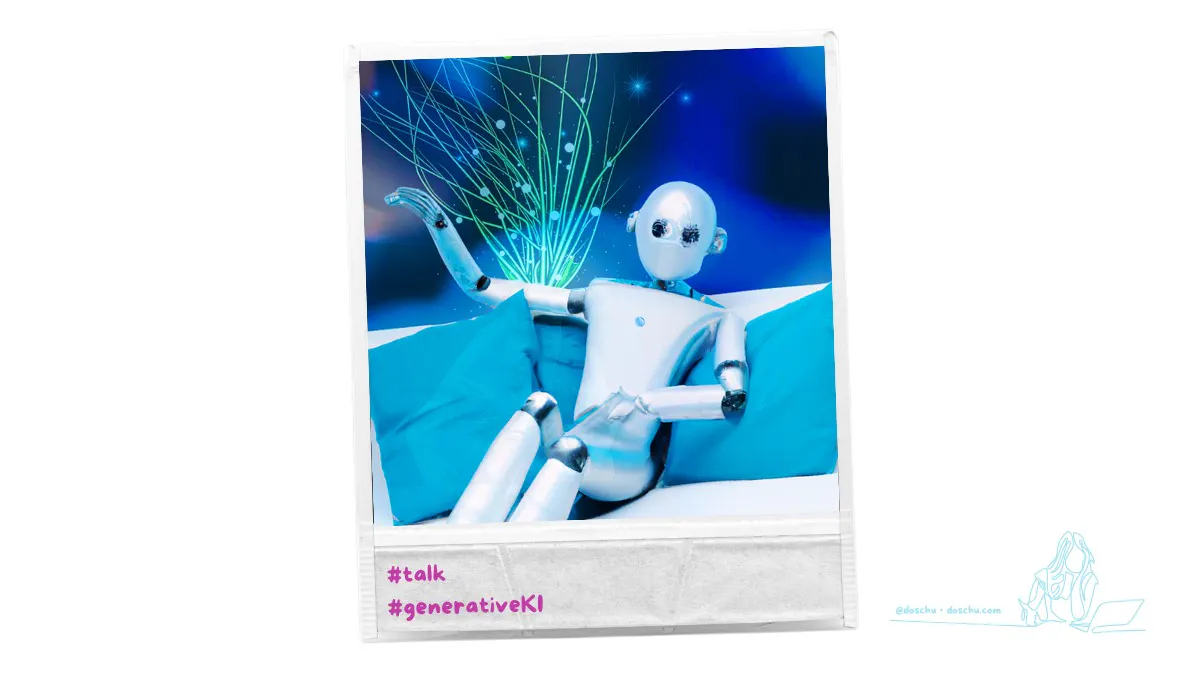 Blogillustration Talk über generative KI