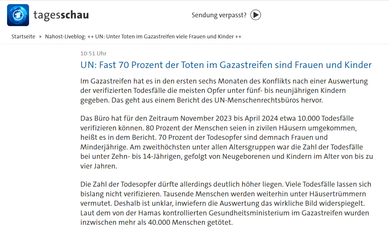 Screenshot Tagesschau