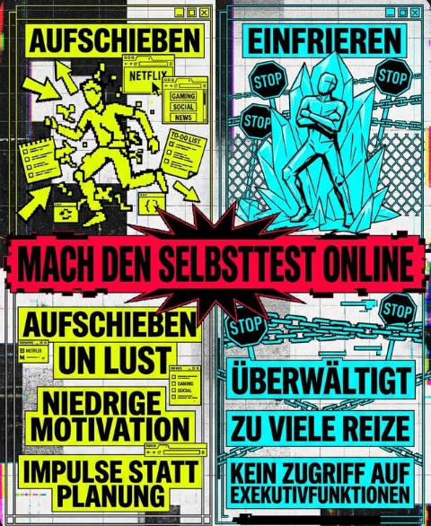 Online-Test ADHS-Prokrastination versus ADHS-Paralyse