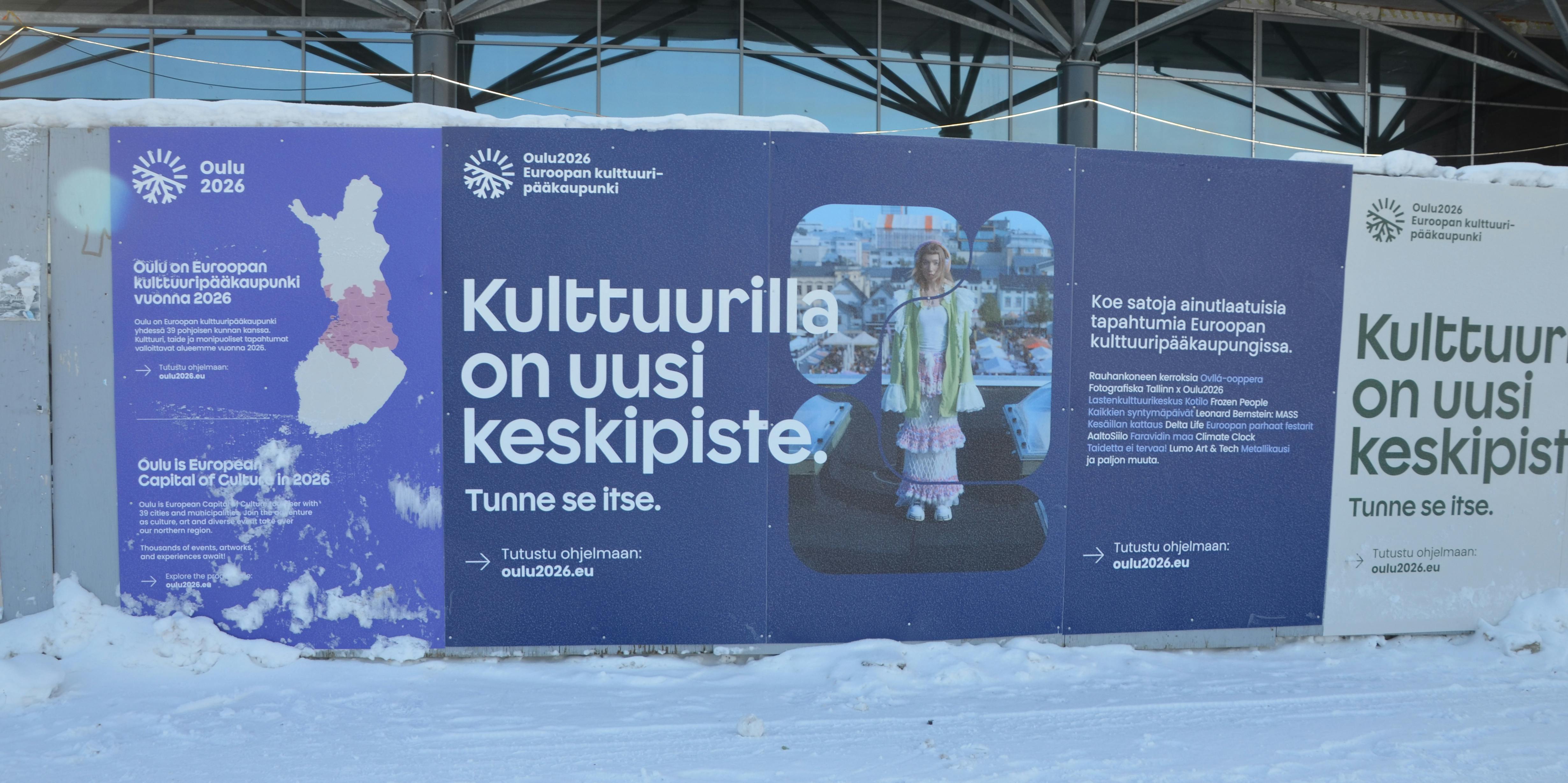 Plakat mit finnischer Schrift
