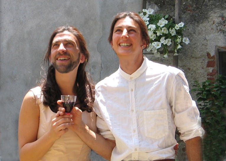 elaborazione del fotografo Giovanni Mocchi del maschile e femminile di Serena e Ettore, sposi