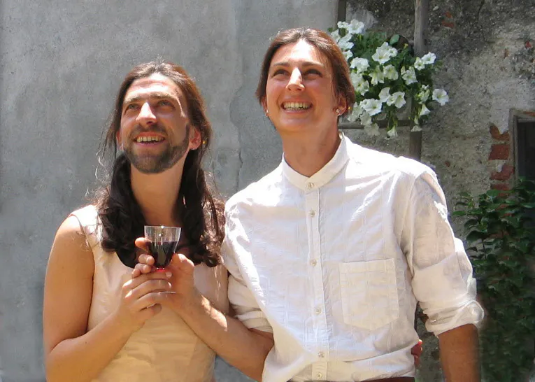 elaborazione del fotografo Giovanni Mocchi del maschile e femminile di Serena e Ettore, sposi
