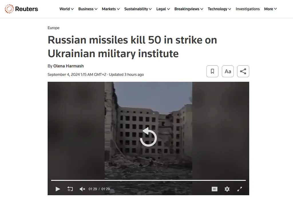 Screenshot Reuters