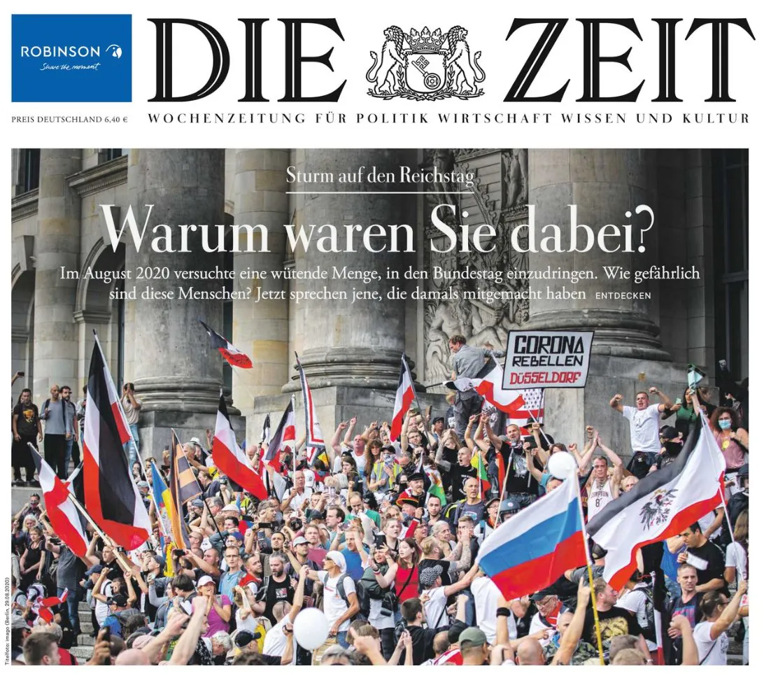 Aktueller Titel der „Zeit“