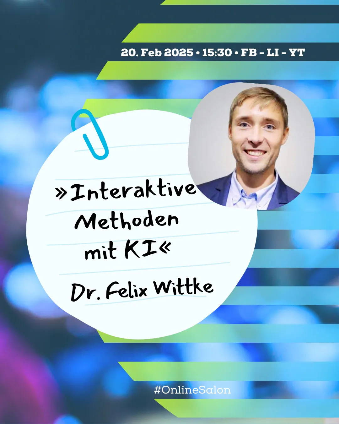 Veranstaltunshinweis Online Salon mit Felix Wittke