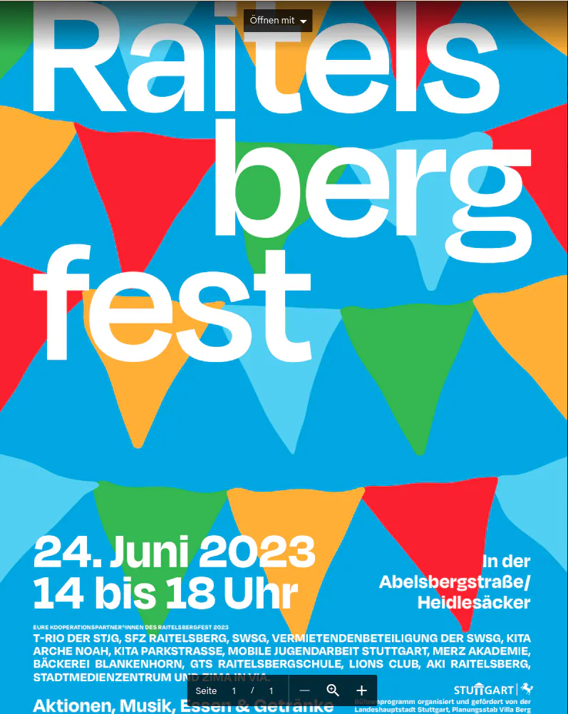 Plakat für das Raitelsbergfest am 24. Juni.