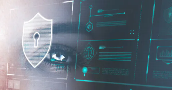 Datensicherheit - symbolisiert durch ein Schutzschild am PC / Bild: Freepik, rawpixel.com