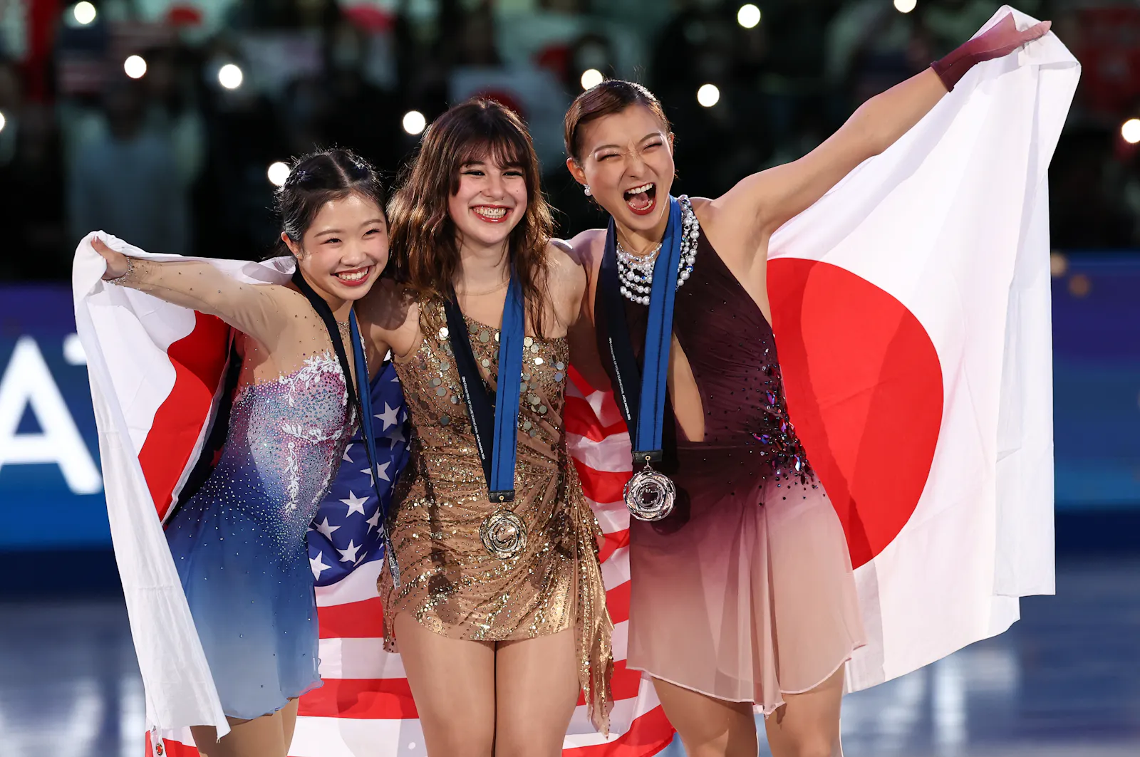 Podium femmes - © Rumi Hirakiuchi pour Patinage Magazine