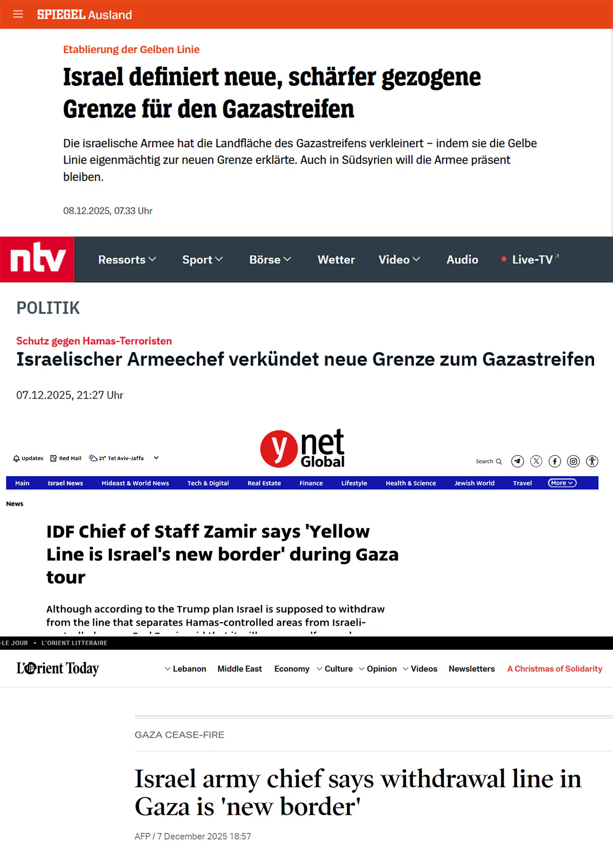 Screenshots verschiedener deutscher und internationaler Zeitungen, die so titeln.
