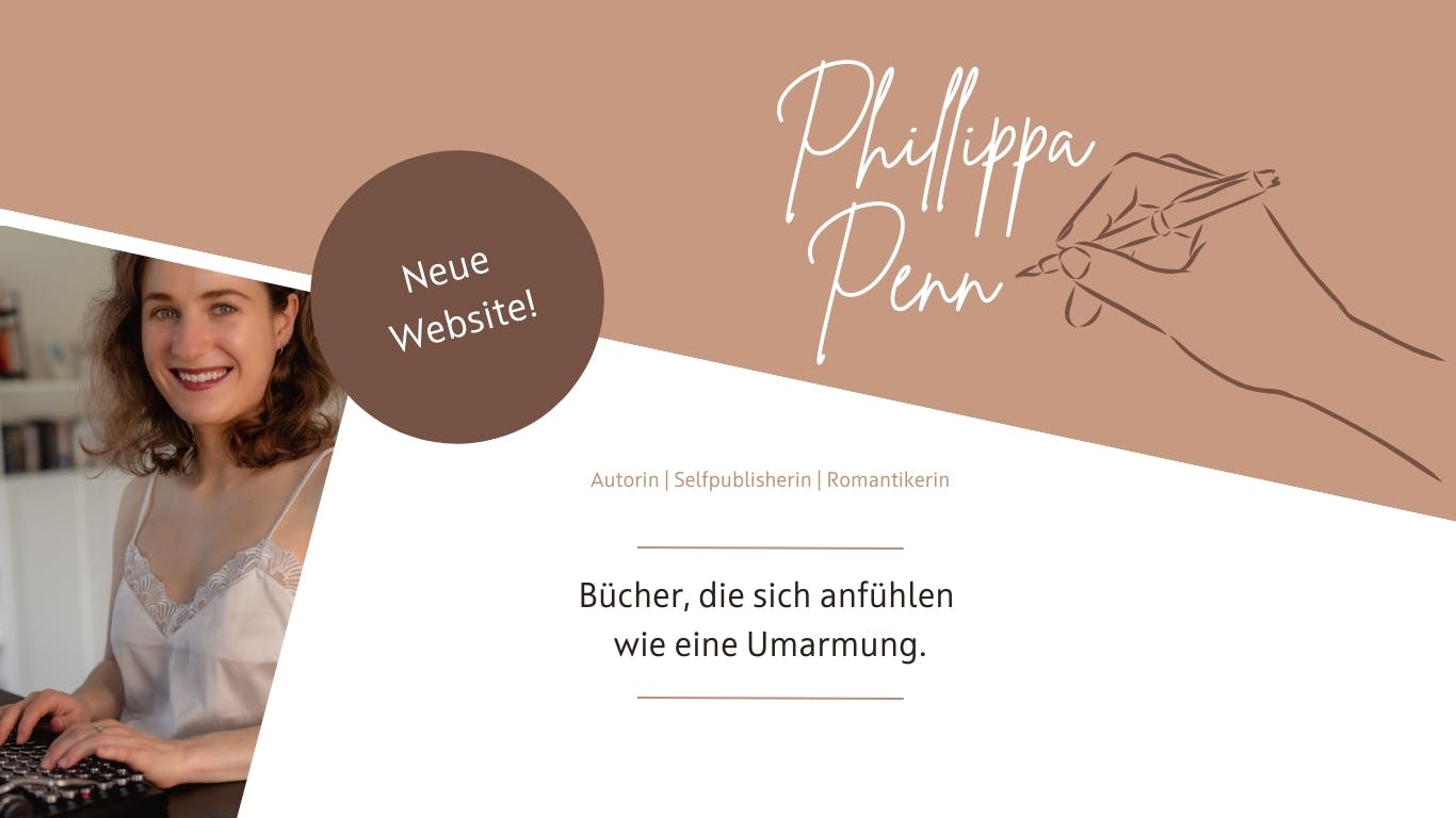 Das Bild zeigt die neue Homepage der Autorin.