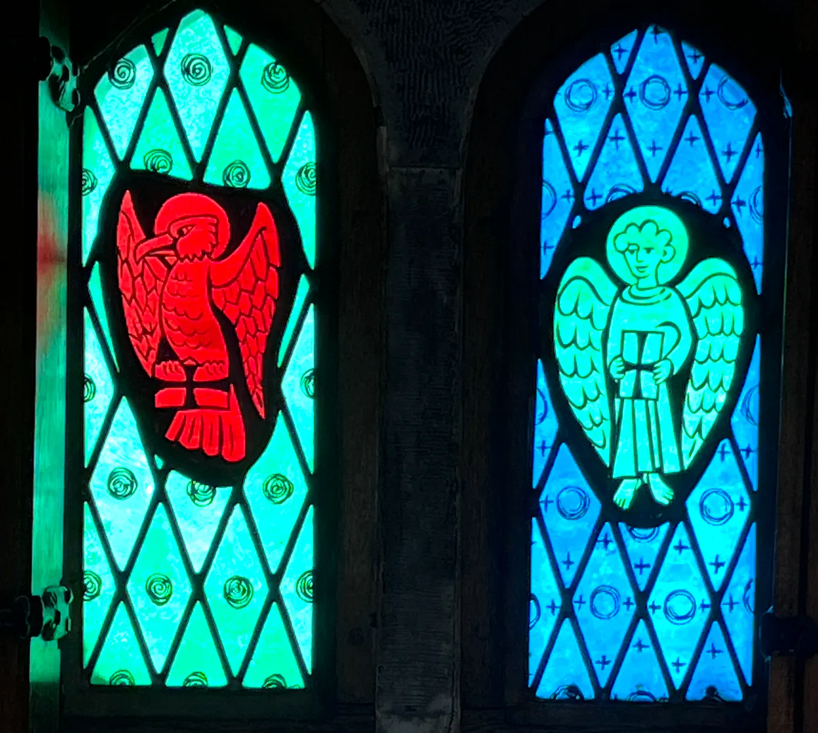 Stained glass windows at the Rock of Cashel © John Garth