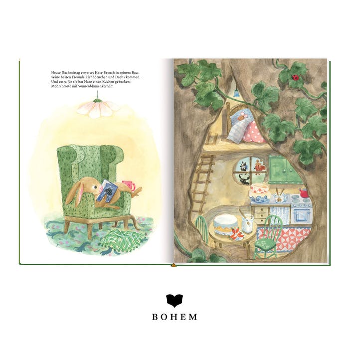 AUS: DAS LESEFEST MIT UHUWE  // © Christelle Saquet (Text) © Tatjana Mai-Wyss (Illustrationen) / Bohem Verlag