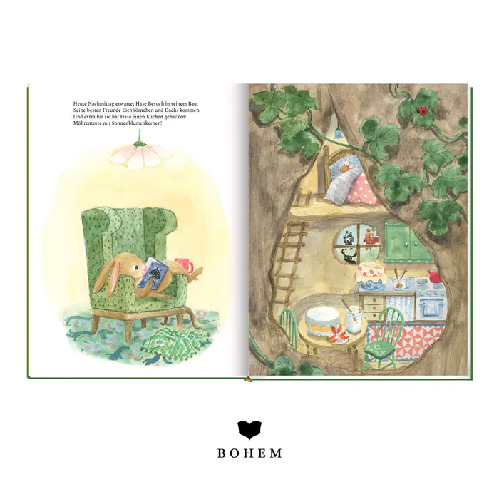 AUS: DAS LESEFEST MIT UHUWE // © Christelle Saquet (Text) © Tatjana Mai-Wyss (Illustrationen) / Bohem Verlag
