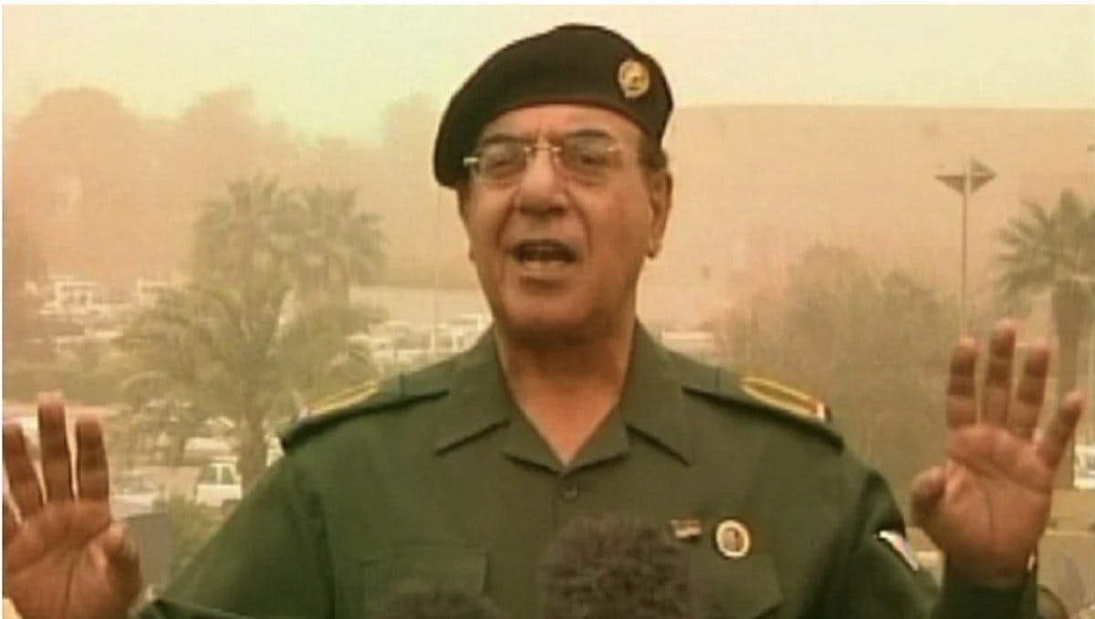Saddam Husseins Informationsminister Muhammad as-Sahhaf