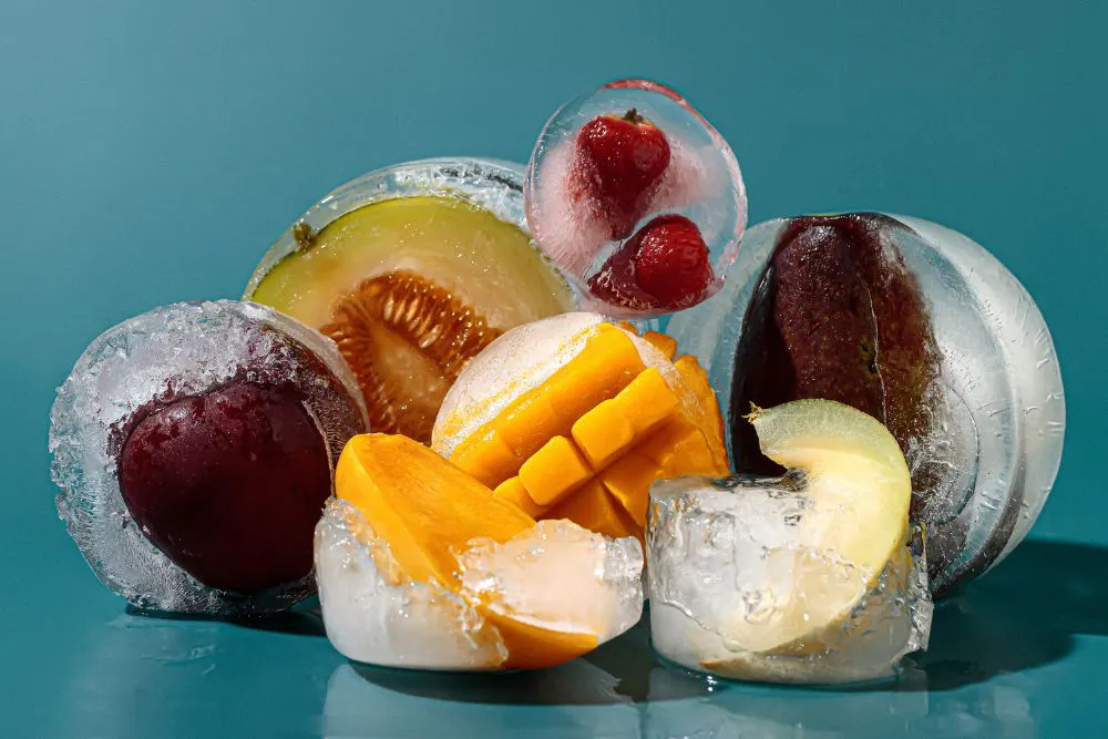 Un bol de fruits congelés
