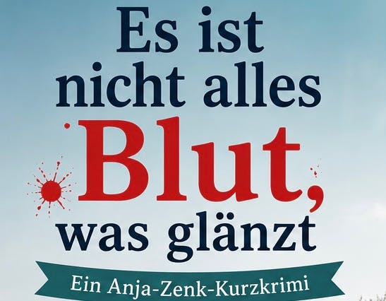 Zu sehen Ist der Titel der Geschichte, grafisch etwas aufgearbeitet. "Blut" ist zum Beispiel größer und rot geschrieben.