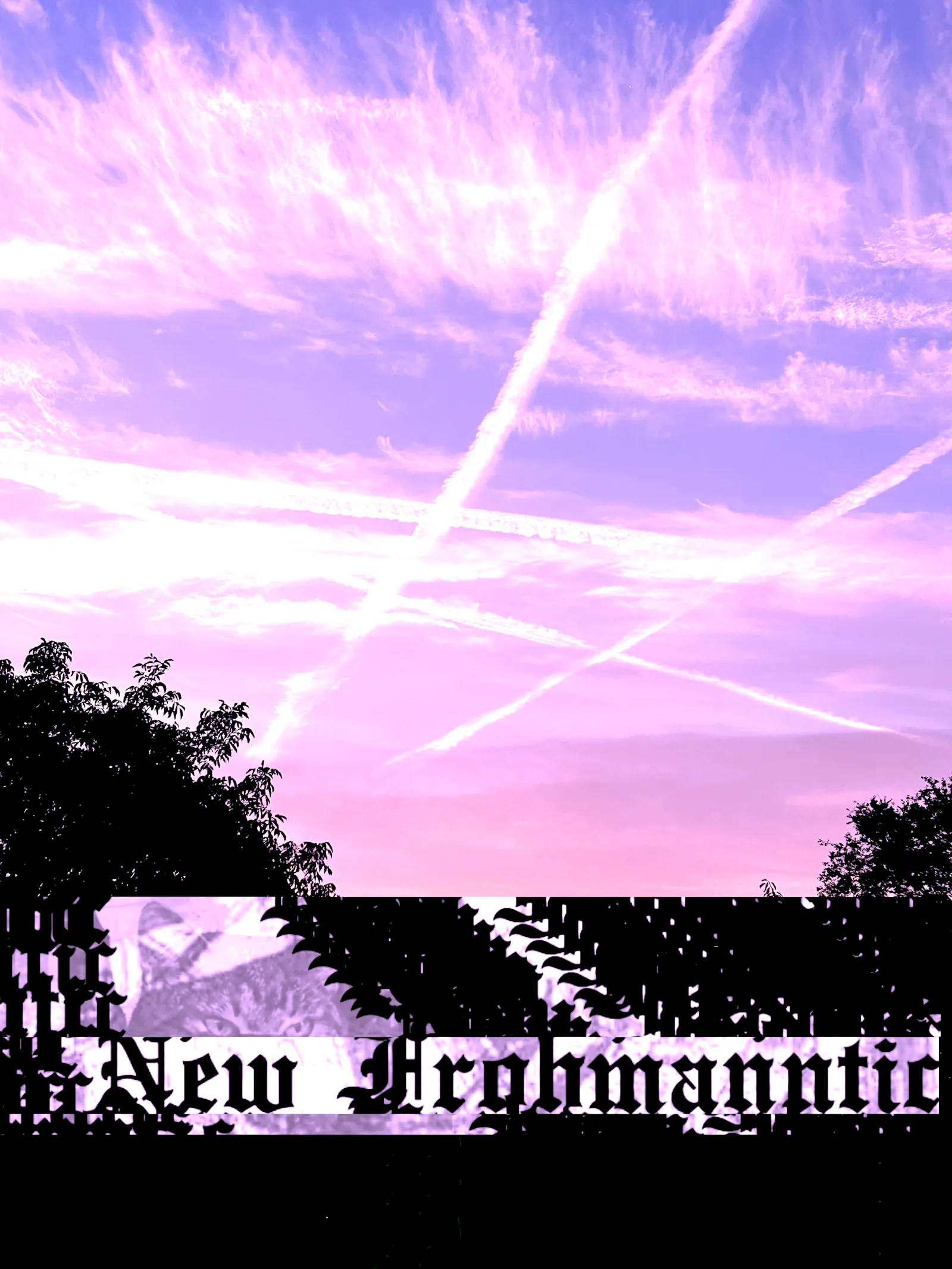 Cover mit pentagrammähnlichen Kondensstreifen am Himmel