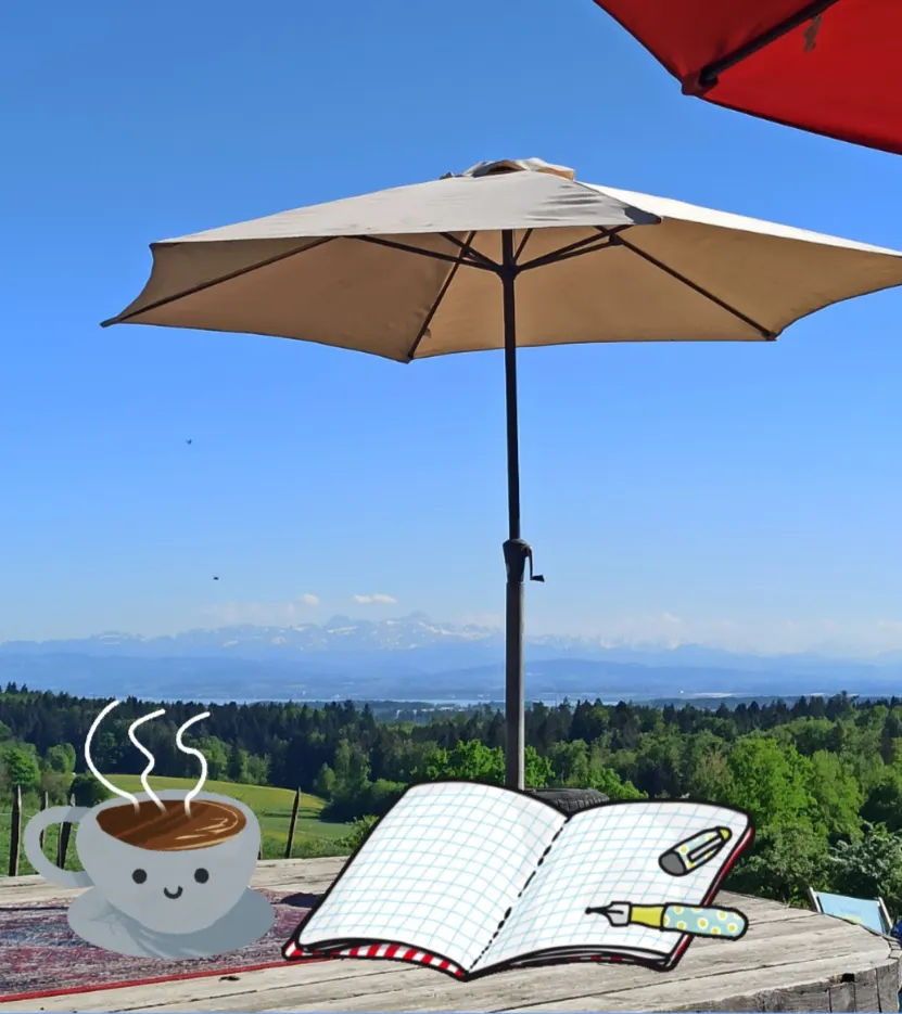 Blick vom Hofcafé Rimpertsweiler