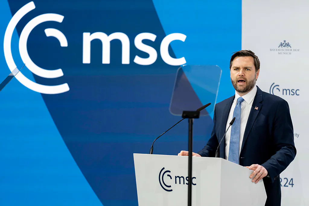 Vance bei seiner Rede in München.