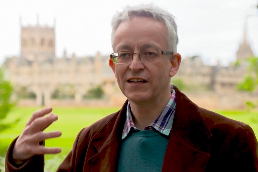 John Garth with Merton College, Oxford, in background (© Euromaxx)