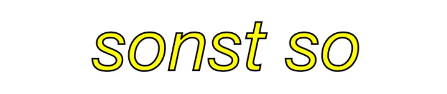 "sonst so" in gelber Schrift