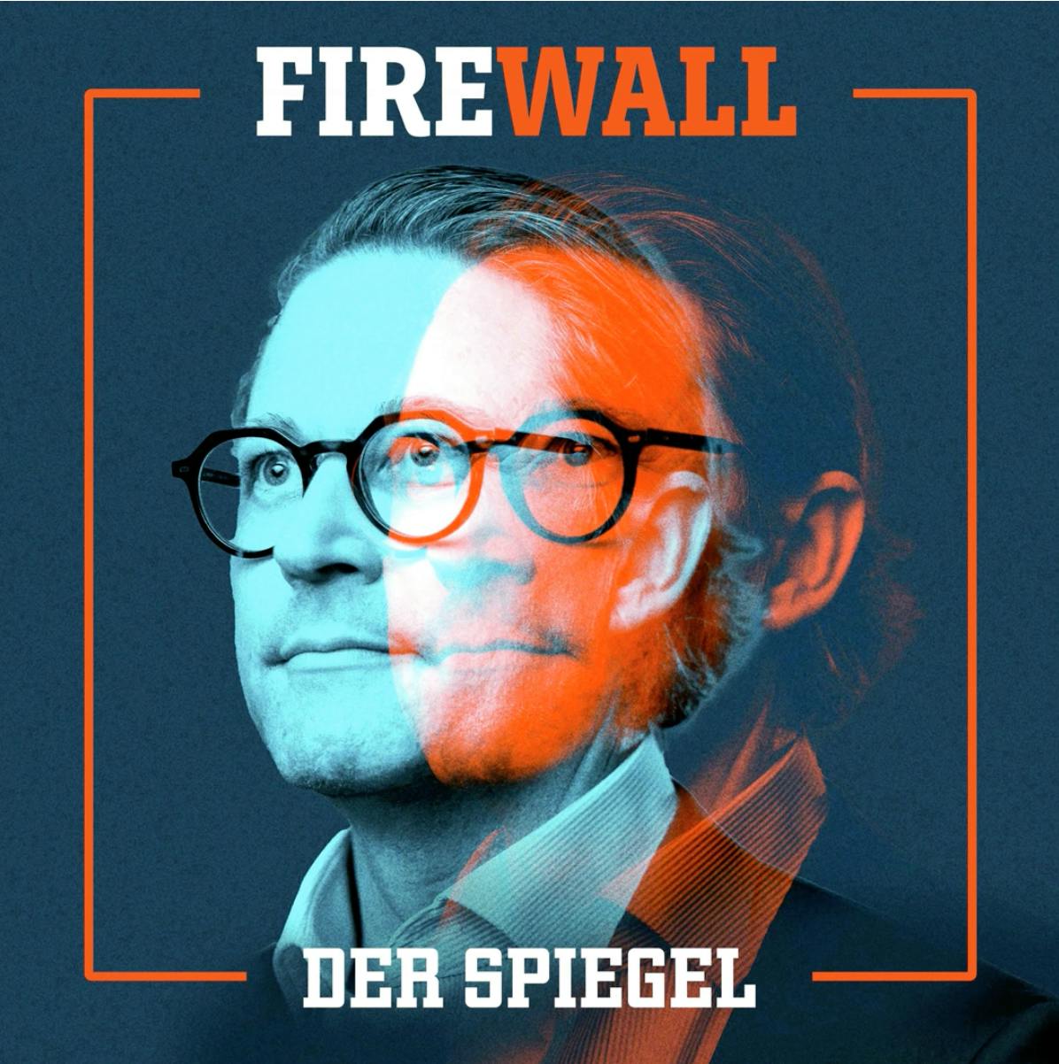 Cover des Podcasts mit einem Porträt von Andreas Scheuer, das digital gedoppelt wurde in blau und rot.