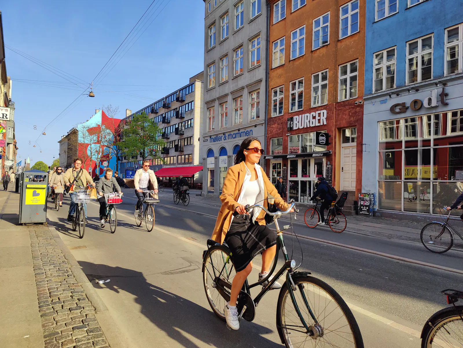 MORNING COMMUTE - plenty of cyclists heading towards Kongens Nytorv on their way through the city | Gothersgade 40, 1123 København, Denmark