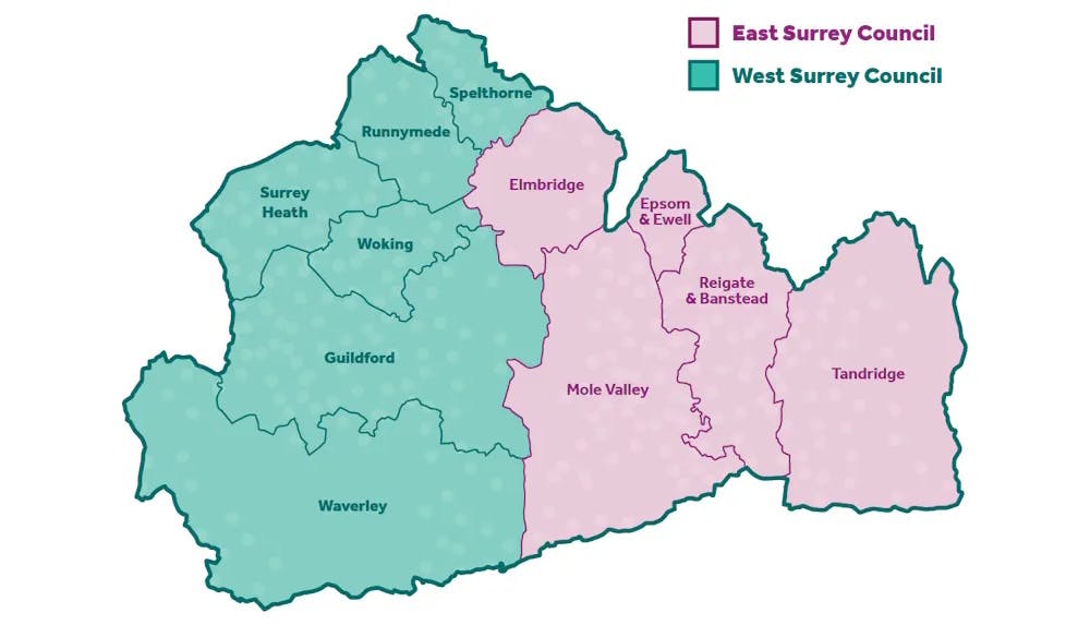 How  East and West Surrey are made up (FutureSurrey)