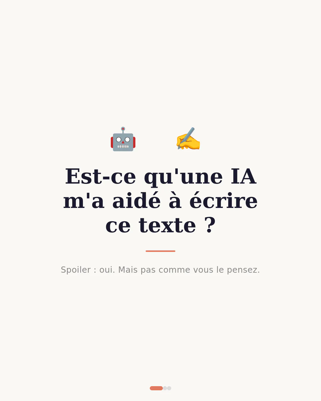 Est-ce qu'un IA m'a aidé à écrire ce texte ?