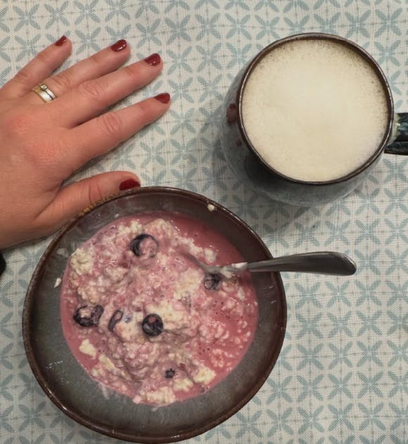 Overnight Oats und Kaffee