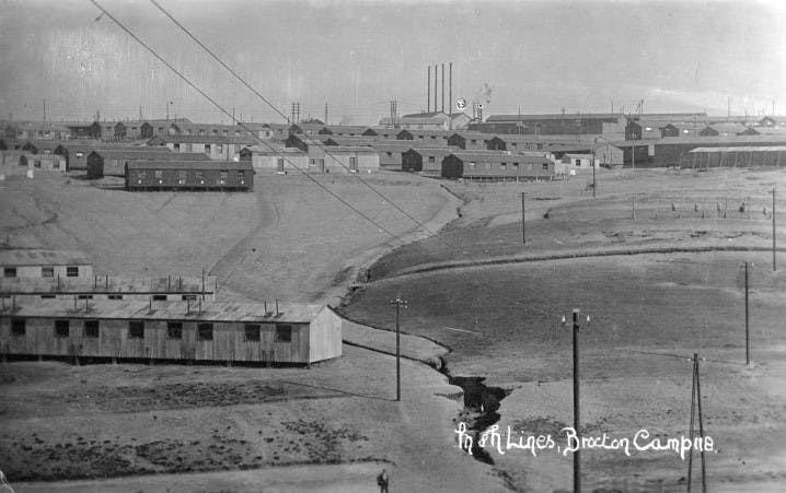Postcard showing M Lines, Brocton Camp, Staffordshire