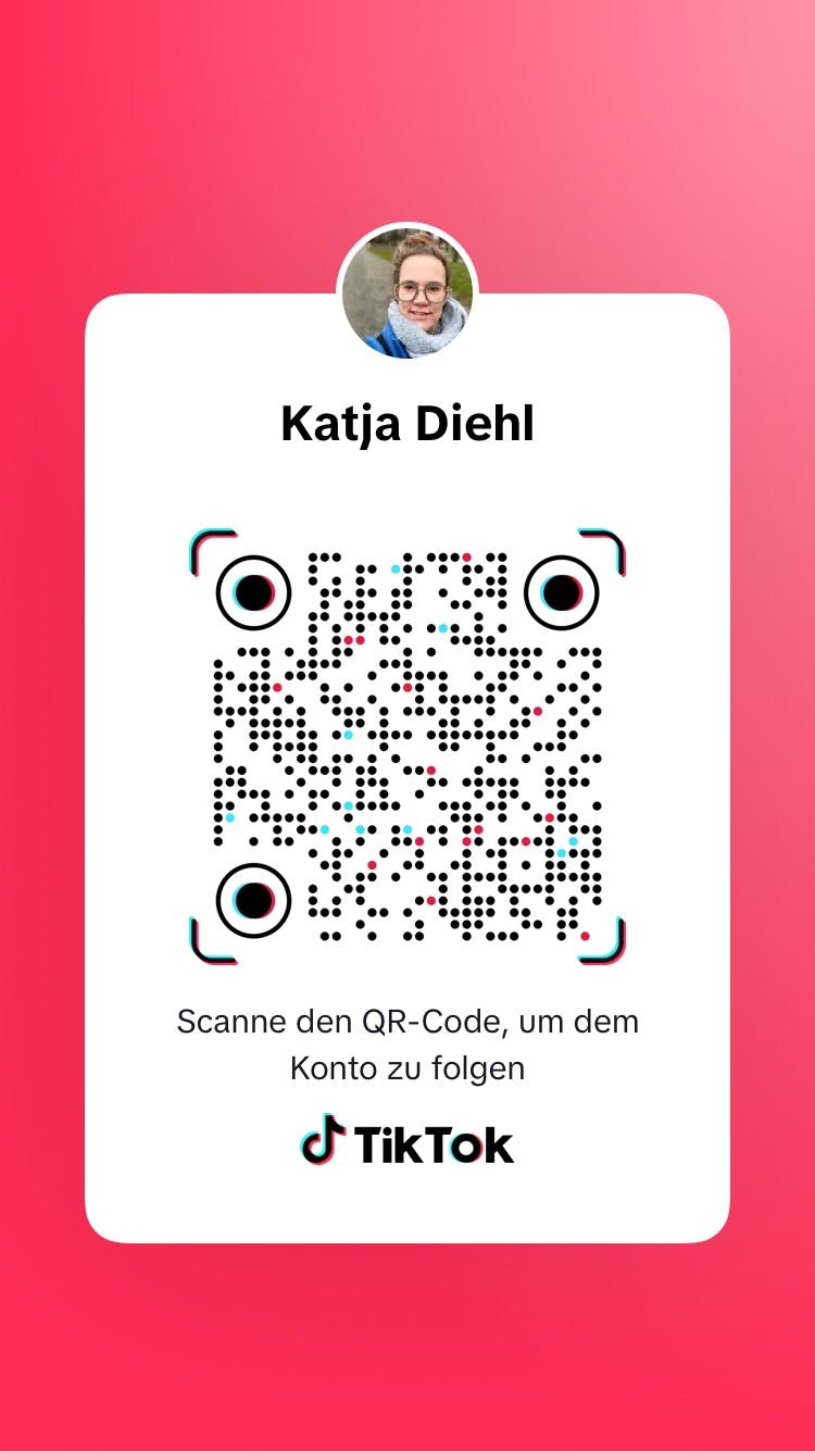 QR Code, der zu meinem TikTok-Profil führt.