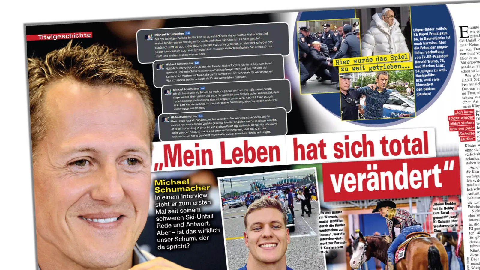 Gefaktes Schumacher-Interview in "Die Aktuelle"