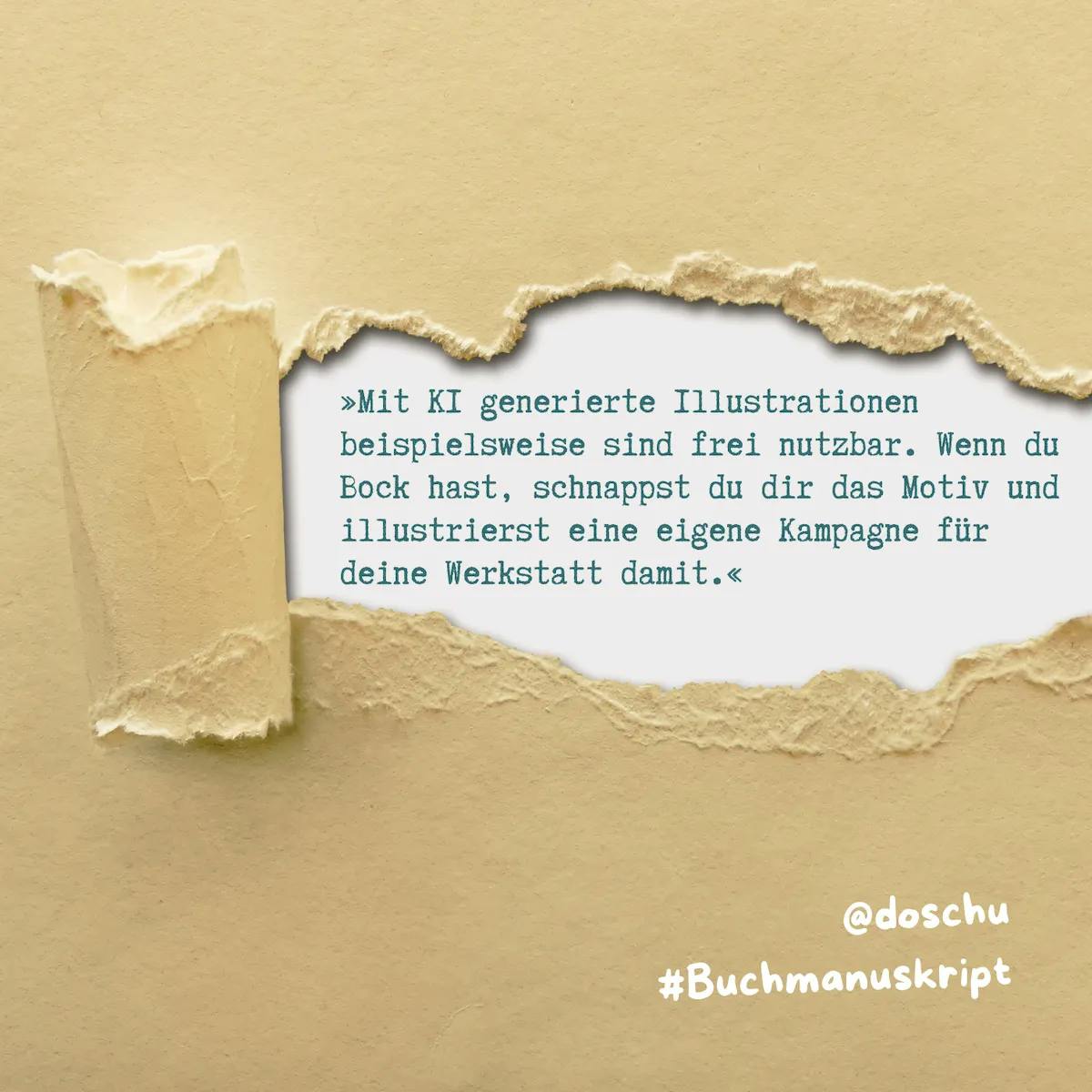 Satz aus dem Buchmanuskript