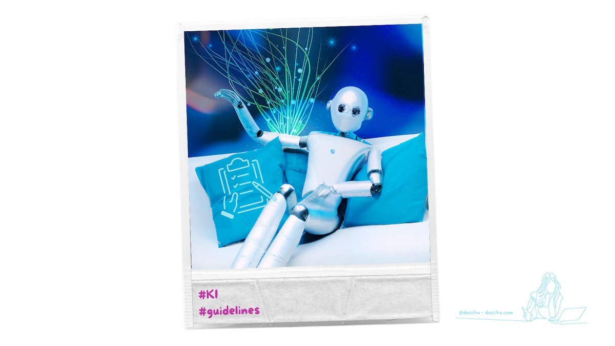 Blogillustration mit Roboter auf dem Sofa