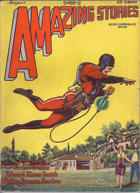 Amazing Stories, August 1928, gemeinfrei.