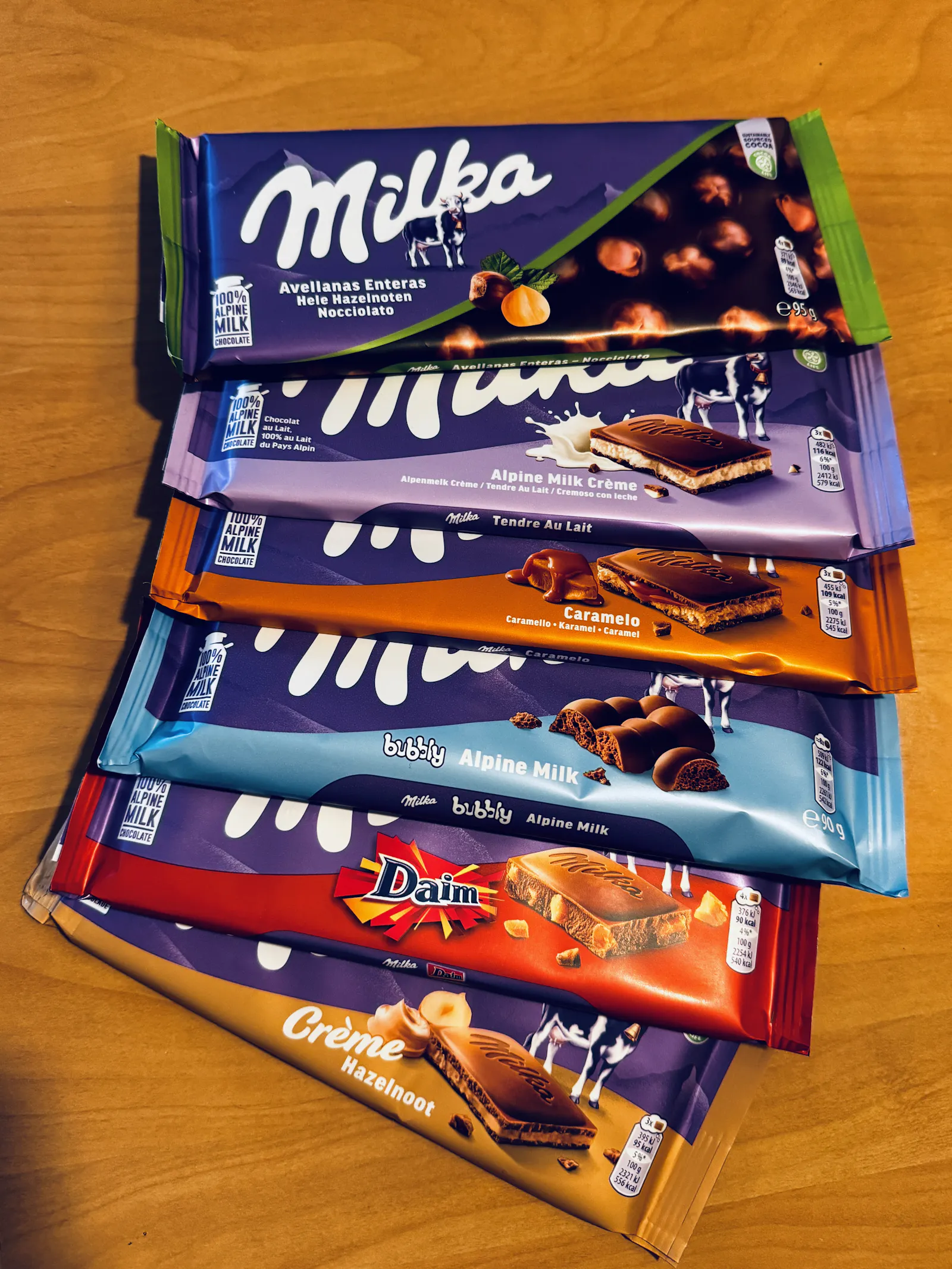 Milka-Auswahl aus Holland
