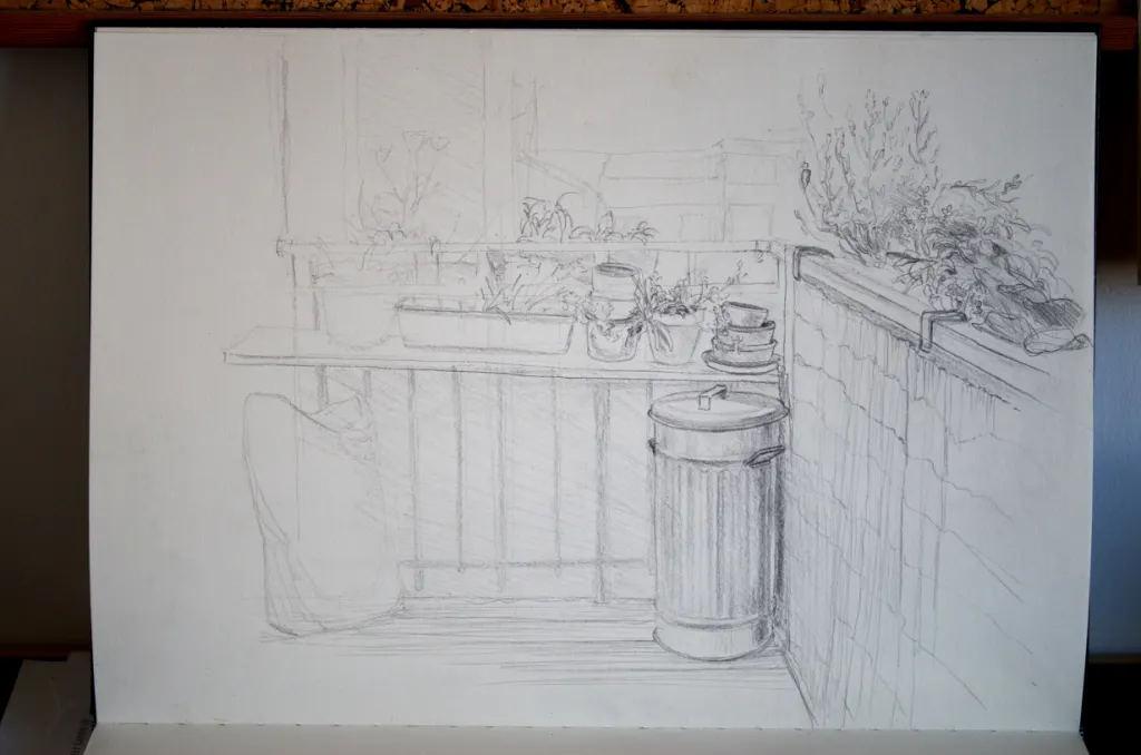 Skizze Balkon